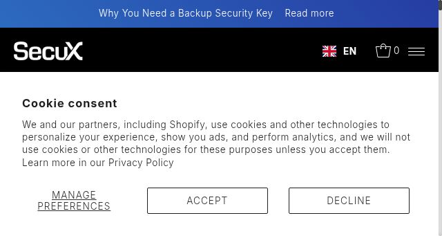 Screenshot of secuxtech.com