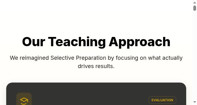 Screenshot of selectivesuccessacademy.com.au