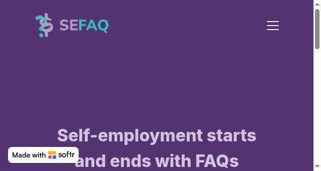 Screenshot of selfemployedfaq.com