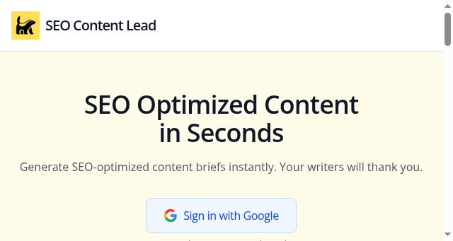 Screenshot of seocontentlead.com