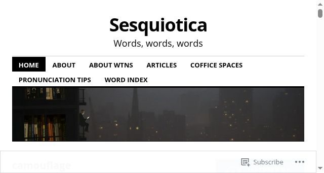 Screenshot of sesquiotic.com