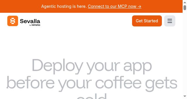 Screenshot of sevalla.com