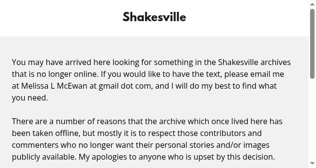 Screenshot of shakesville.com