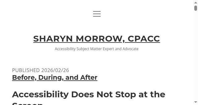 Screenshot of sharynmorrow.com