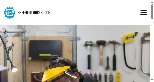 Screenshot of sheffieldhackspace.org.uk