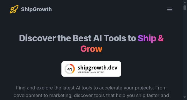 Screenshot of shipgrowth.dev