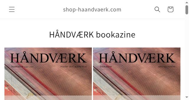 Screenshot of shop-haandvaerk.com