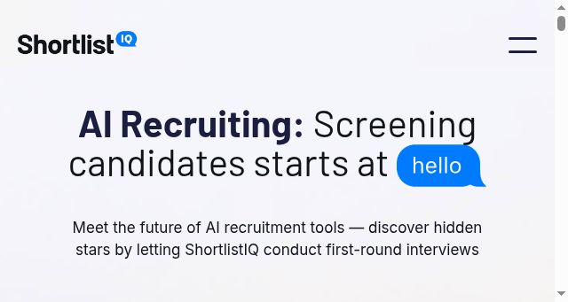 Screenshot of shortlistiq.com