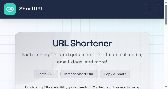 Screenshot of shorturl.ly