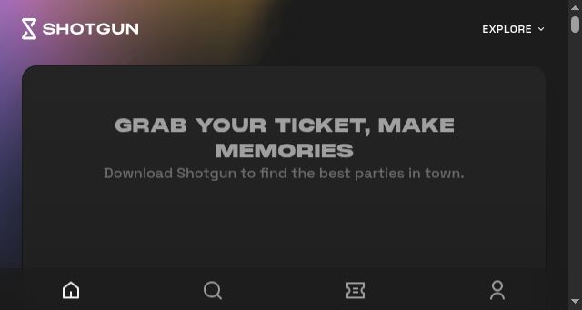 Screenshot of shotgun.live