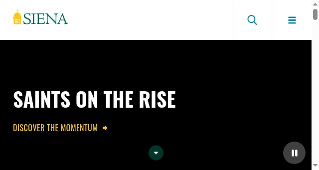 Screenshot of siena.edu