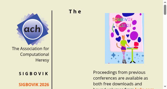 Screenshot of sigbovik.org