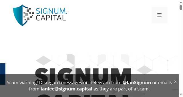 Screenshot of signum.capital