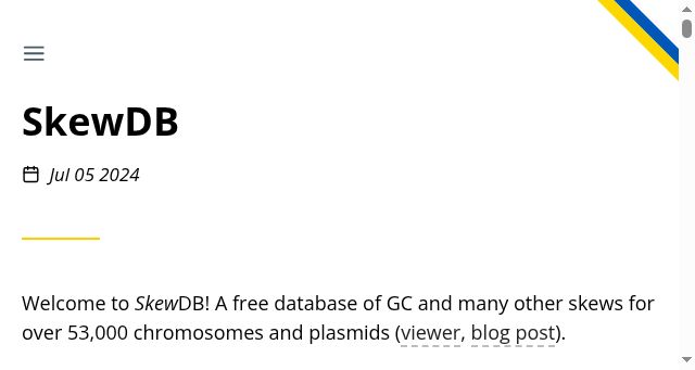 Screenshot of skewdb.org
