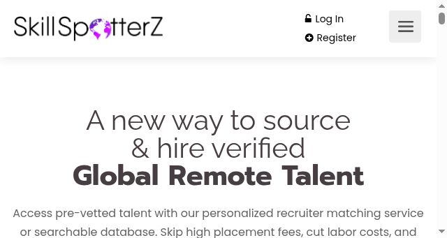 Screenshot of skillspotterz.com