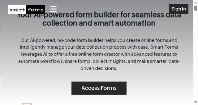 Screenshot of smartforms.co.in