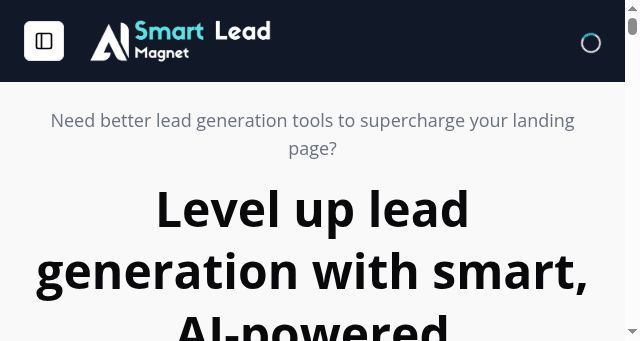 Screenshot of smartleadmagnet.com