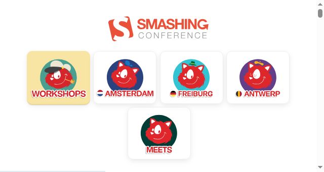 Screenshot of smashingconf.com