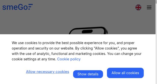 Screenshot of smego.com