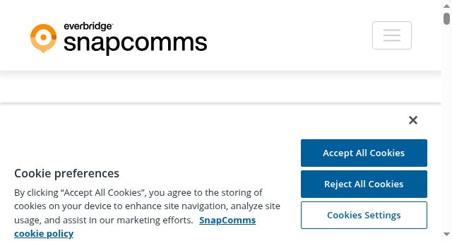 Screenshot of snapcomms.com