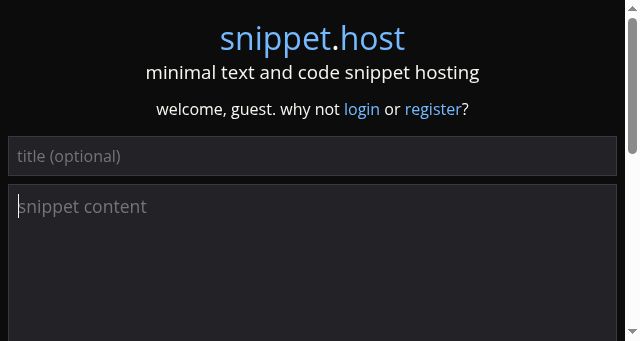Screenshot of snippet.host