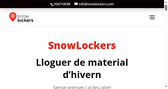 Screenshot of snowlockers.com