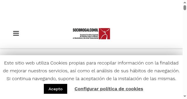 Screenshot of socidrogalcohol.org