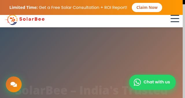 Screenshot of solarbee.in