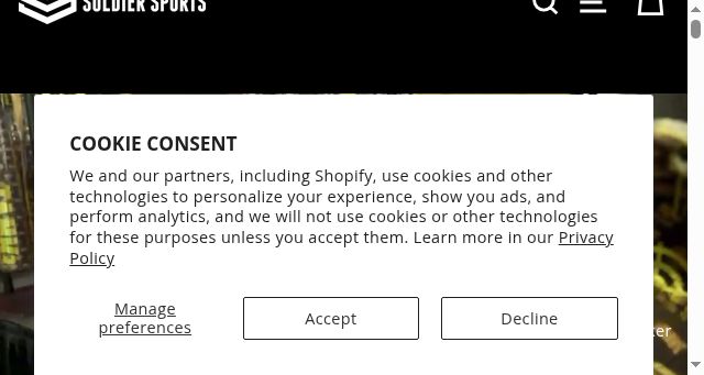 Screenshot of soldiersports.us