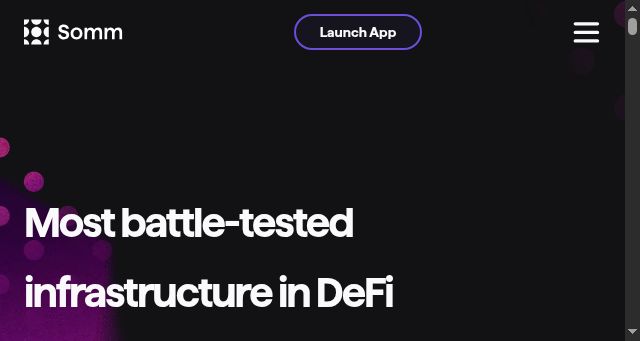 Screenshot of somm.finance