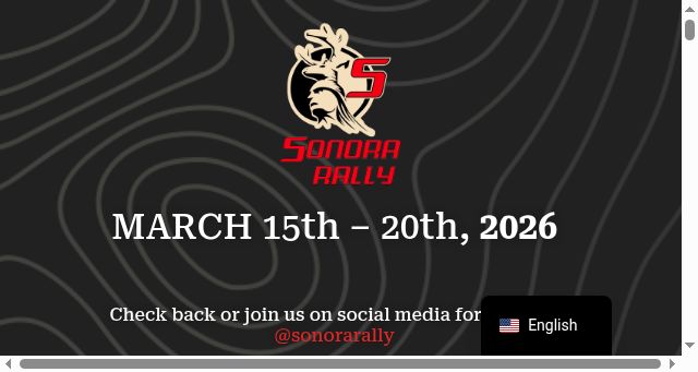 Screenshot of sonorarally.com