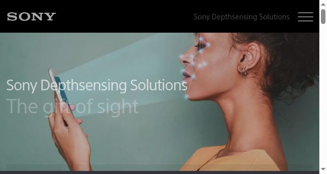 Screenshot of sony-depthsensing.com