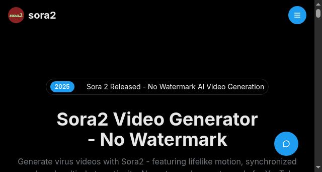Screenshot of sora2videogenerator.com