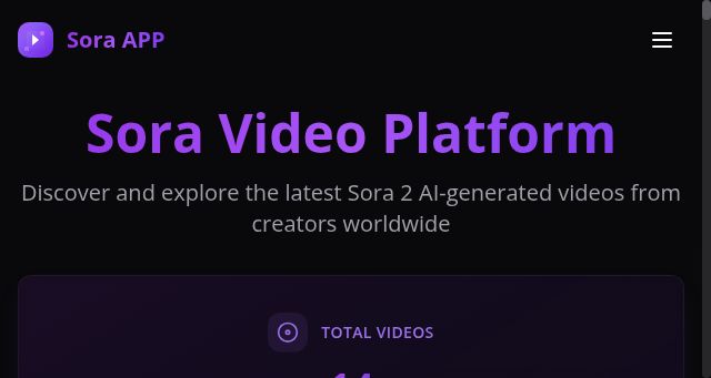 Screenshot of soraapp.org