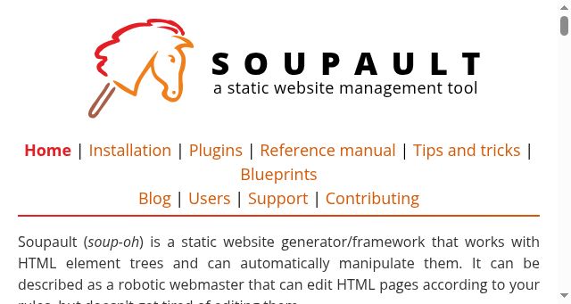 Screenshot of soupault.net