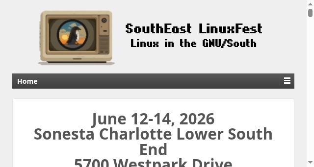 Screenshot of southeastlinuxfest.org