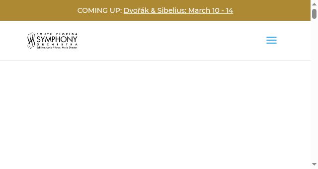 Screenshot of southfloridasymphony.org