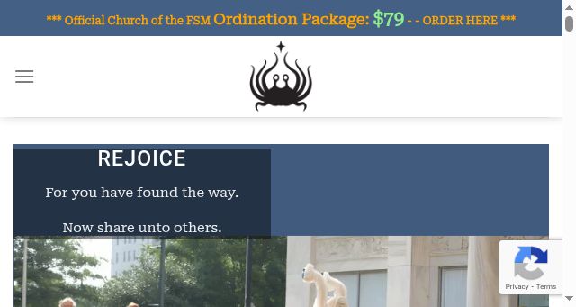 Screenshot of spaghettimonster.org