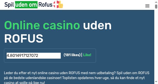 Screenshot of spiludenomrofus.casino