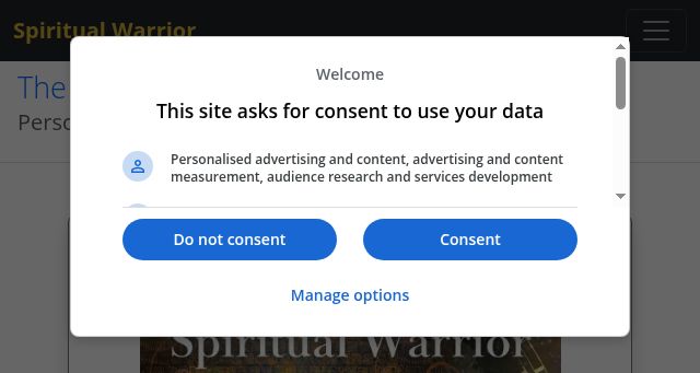 Screenshot of spiritual-warrior.org