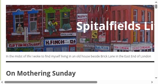 Screenshot of spitalfieldslife.com