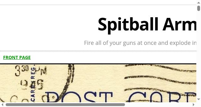 Screenshot of spitballarmy.com