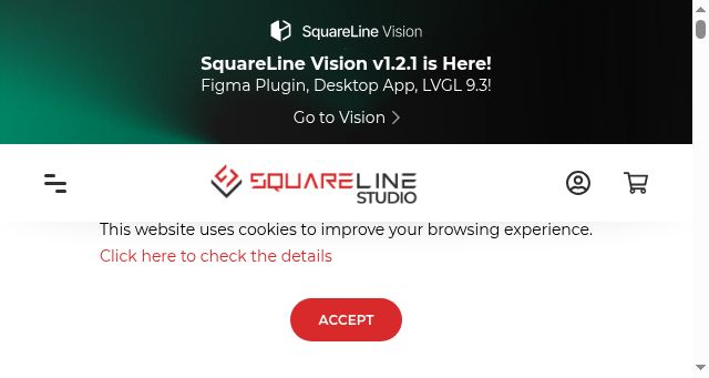 Screenshot of squareline.io