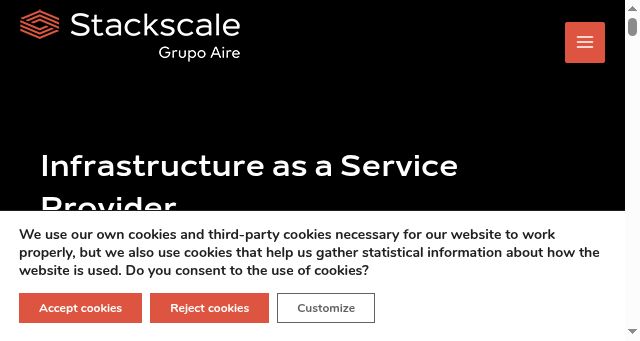 Screenshot of stackscale.com