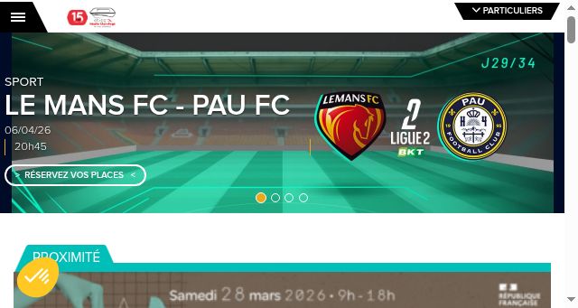 Screenshot of stademariemarvingt.com