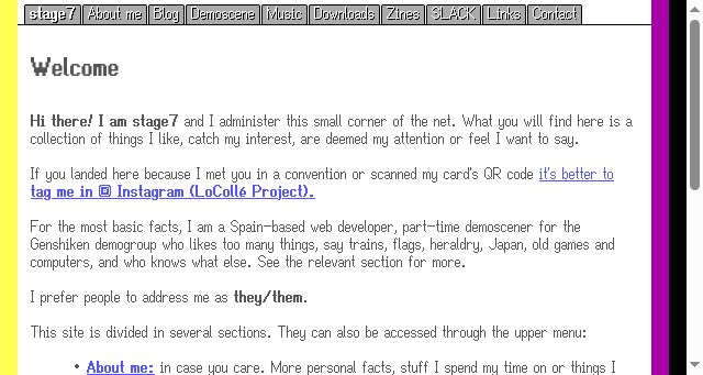 Screenshot of stage7.net