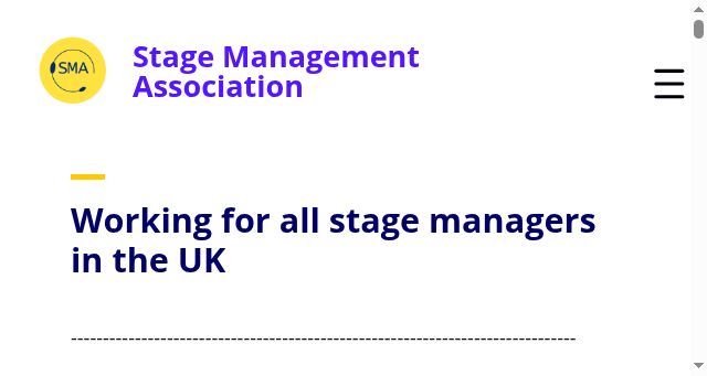 Screenshot of stagemanagementassociation.co.uk