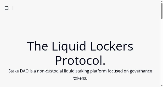 Screenshot of stakedao.org