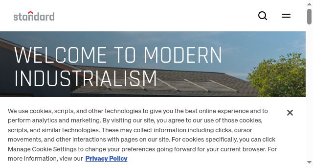 Screenshot of standardindustries.com