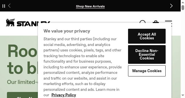 Screenshot of stanley1913.com